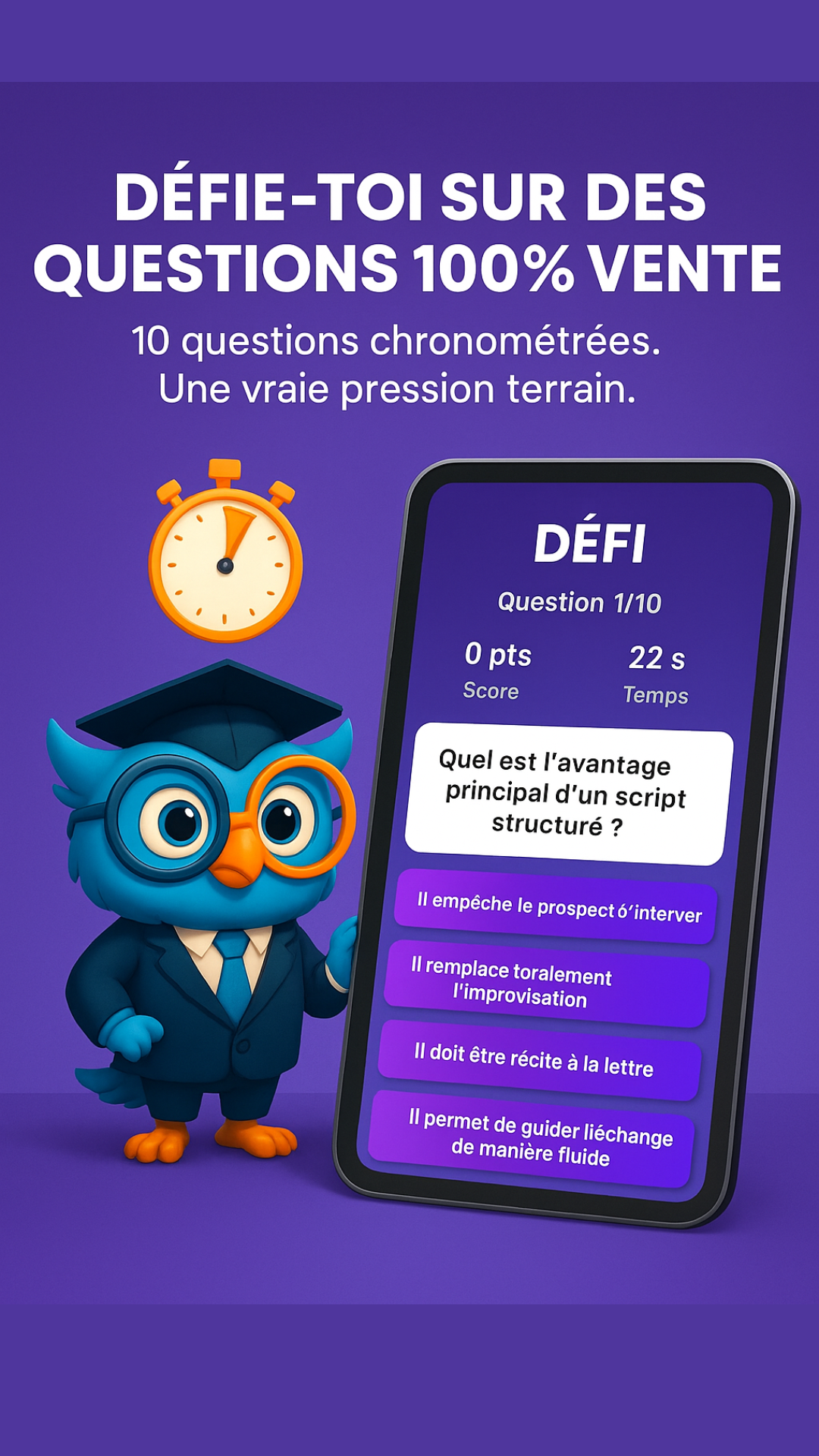 Quiz chronométrés